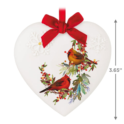 Christmas Cardinals Porcelain 2024 Hallmark Keepsake Ornament Hallmark Keepsake Ornament Hallmark   