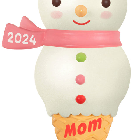 Mom Snowman Ice Cream Cone 2024 2024 Hallmark Keepsake Ornament Hallmark Keepsake Ornament Hallmark   