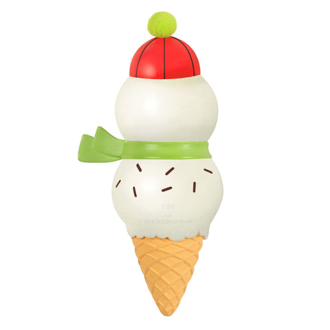 Dad Snowman Ice Cream Cone 2024 2024 Hallmark Keepsake Ornament Hallmark Keepsake Ornament Hallmark   