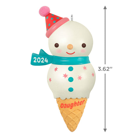 Daughter Snowman Ice Cream Cone 2024 2024 Hallmark Keepsake Ornament Hallmark Keepsake Ornament Hallmark   