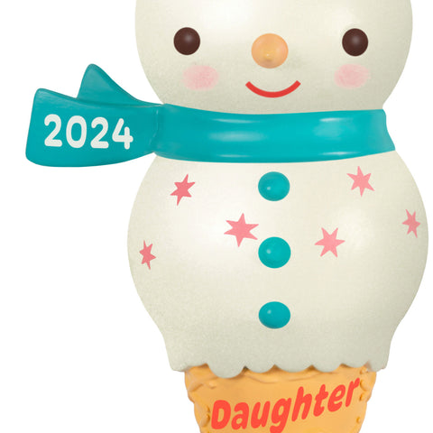 Daughter Snowman Ice Cream Cone 2024 2024 Hallmark Keepsake Ornament Hallmark Keepsake Ornament Hallmark   