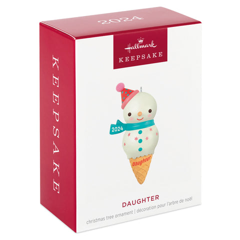 Daughter Snowman Ice Cream Cone 2024 2024 Hallmark Keepsake Ornament Hallmark Keepsake Ornament Hallmark   