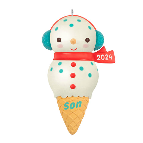 Son Snowman Ice Cream Cone 2024 2024 Hallmark Keepsake Ornament Hallmark Keepsake Ornament Hallmark Default Title  