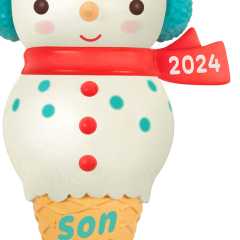 Son Snowman Ice Cream Cone 2024 2024 Hallmark Keepsake Ornament Hallmark Keepsake Ornament Hallmark   