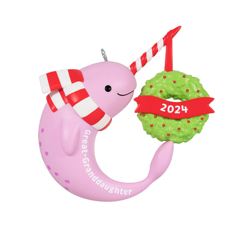 Great-Granddaughter Narwhal 2024 2024 Hallmark Keepsake Ornament Hallmark Keepsake Ornament Hallmark Default Title  