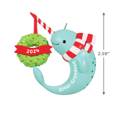 Great-Grandson Narwhal 2024 2024 Hallmark Keepsake Ornament Hallmark Keepsake Ornament Hallmark   