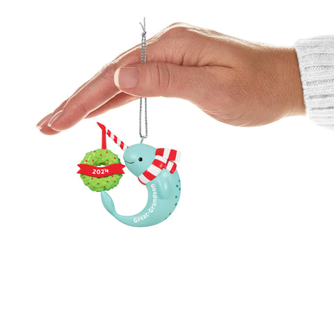 Great-Grandson Narwhal 2024 2024 Hallmark Keepsake Ornament Hallmark Keepsake Ornament Hallmark   