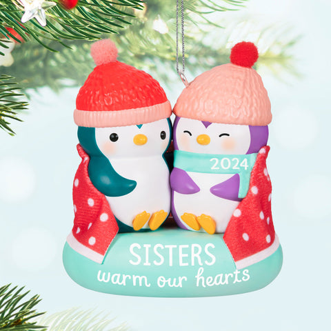 Sisters Warm Our Hearts 2024 2024 Hallmark Keepsake Ornament Hallmark Keepsake Ornament Hallmark   