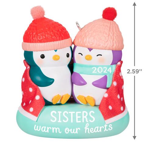 Sisters Warm Our Hearts 2024 2024 Hallmark Keepsake Ornament Hallmark Keepsake Ornament Hallmark   