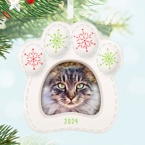 Pretty Kitty 2024 Porcelain Photo Frame 2024 Hallmark Keepsake Ornament Hallmark Keepsake Ornament Hallmark   