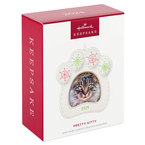 Pretty Kitty 2024 Porcelain Photo Frame 2024 Hallmark Keepsake Ornament Hallmark Keepsake Ornament Hallmark   