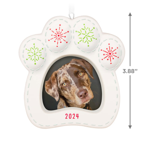 Happy Dog 2024 Porcelain Photo Frame 2024 Hallmark Keepsake Ornament Hallmark Keepsake Ornament Hallmark   