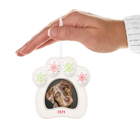 Happy Dog 2024 Porcelain Photo Frame 2024 Hallmark Keepsake Ornament Hallmark Keepsake Ornament Hallmark   