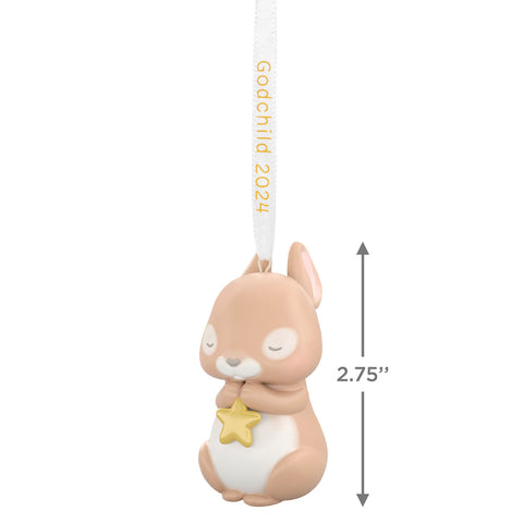 Godchild Bunny 2024 Porcelain 2024 Hallmark Keepsake Ornament Hallmark Keepsake Ornament Hallmark   