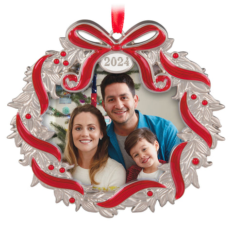 Our Family Christmas 2024 Metal Photo Frame 2024 Hallmark Keepsake Ornament Hallmark Keepsake Ornament Hallmark Default Title  