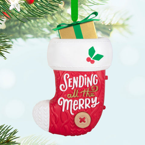 Sending All the Merry Recordable Sound 2024 Hallmark Keepsake Ornament Hallmark Keepsake Ornament Hallmark   