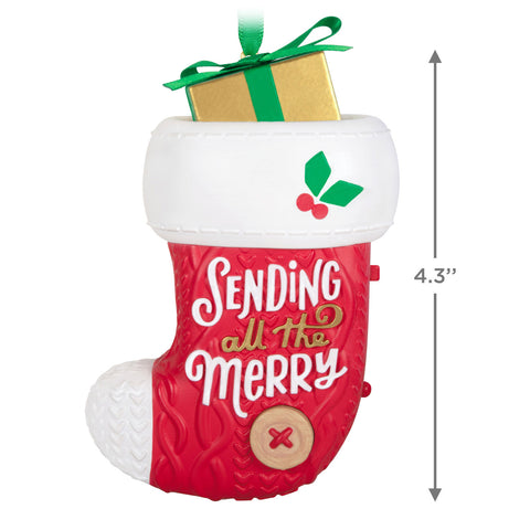 Sending All the Merry Recordable Sound 2024 Hallmark Keepsake Ornament Hallmark Keepsake Ornament Hallmark   