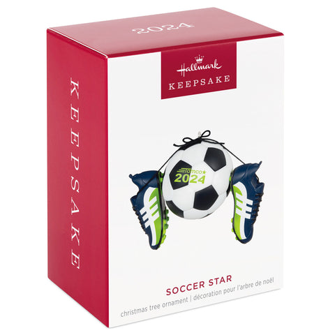 Soccer Star 2024 2024 Hallmark Keepsake Ornament Hallmark Keepsake Ornament Hallmark   