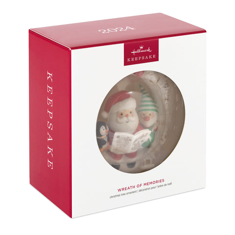 Wreath of Memories 2024 Porcelain 2024 Hallmark Keepsake Ornament Hallmark Keepsake Ornament Hallmark   