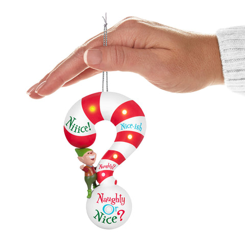 Naughty or Nice? 2024 Hallmark Keepsake Ornament With Light and Sound Hallmark Keepsake Ornament Hallmark   