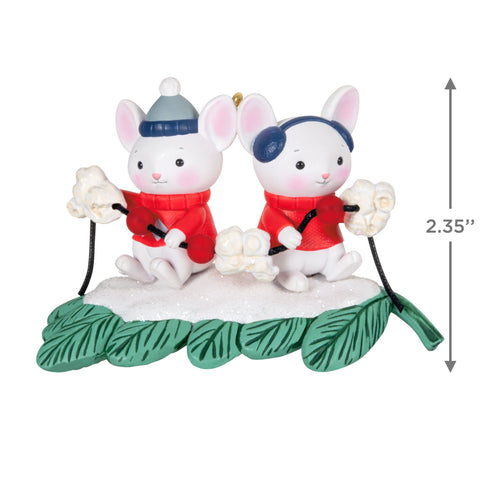 Merry Mice With Popcorn Garland 2024 Hallmark Keepsake Ornament Hallmark Keepsake Ornament Hallmark   