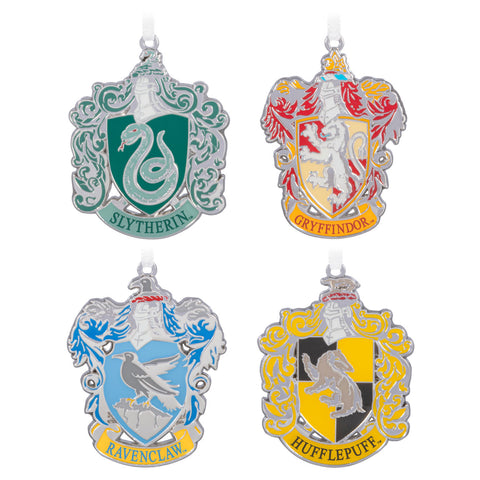 Harry Potter™ Hogwarts™ House Crest Metal 2024 Hallmark Keepsake Ornaments, Set of 4 Hallmark Keepsake Ornament Hallmark Default Title  