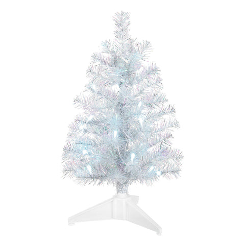 Miniature Silver and White Pre-Lit Christmas Tree, 18.75" Hallmark Keepsake Ornament Hallmark Default Title  