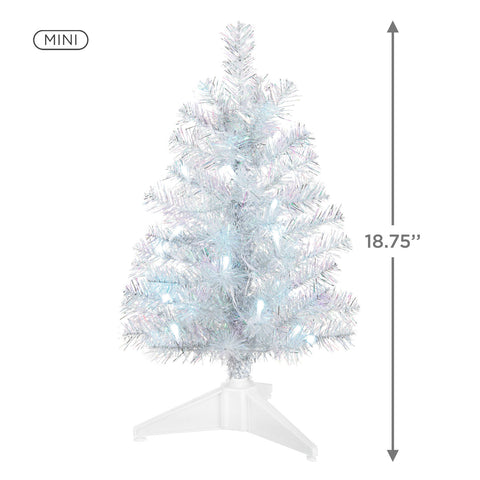 Miniature Silver and White Pre-Lit Christmas Tree, 18.75" Hallmark Keepsake Ornament Hallmark   