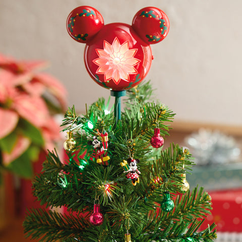 Mini Disney Mickey Mouse ShowToppers Musical Tree Topper With Light, 3.7" Hallmark Keepsake Ornament Hallmark   