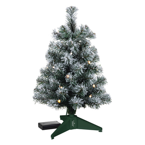 Miniature Snowy Green Pre-Lit Christmas Tree, 18.75" Hallmark Keepsake Ornament Hallmark   