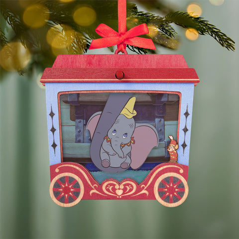 Hallmark Disney Dumbo 85th Anniversary Mrs. Jumbo's Joy Papercraft Ornament With Motion Hallmark