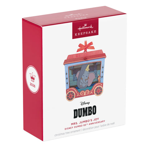 Hallmark Disney Dumbo 85th Anniversary Mrs. Jumbo's Joy Papercraft Ornament With Motion Hallmark