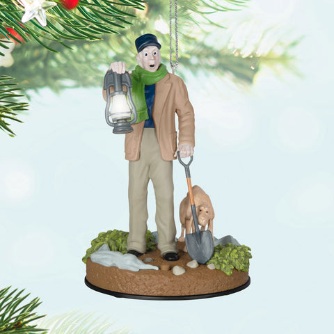 Disney The Haunted Mansion Collection The Caretaker and His Dog 2024 Hallmark Keepsake Ornament With Light and Sound Hallmark Keepsake Ornament Hallmark   