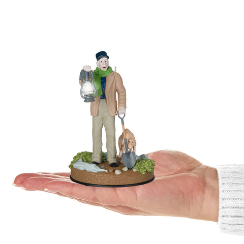 Disney The Haunted Mansion Collection The Caretaker and His Dog 2024 Hallmark Keepsake Ornament With Light and Sound Hallmark Keepsake Ornament Hallmark   