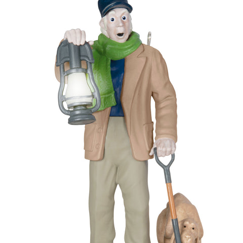 Disney The Haunted Mansion Collection The Caretaker and His Dog 2024 Hallmark Keepsake Ornament With Light and Sound Hallmark Keepsake Ornament Hallmark   