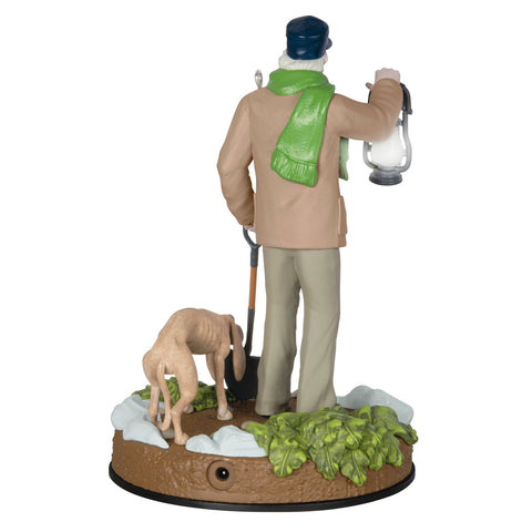 Disney The Haunted Mansion Collection The Caretaker and His Dog 2024 Hallmark Keepsake Ornament With Light and Sound Hallmark Keepsake Ornament Hallmark   