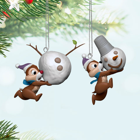 Disney Chip and Dale Up to Snow Good 2024 Hallmark Keepsake Ornaments, Set of 2 Hallmark Keepsake Ornament Hallmark   