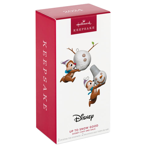 Disney Chip and Dale Up to Snow Good 2024 Hallmark Keepsake Ornaments, Set of 2 Hallmark Keepsake Ornament Hallmark   