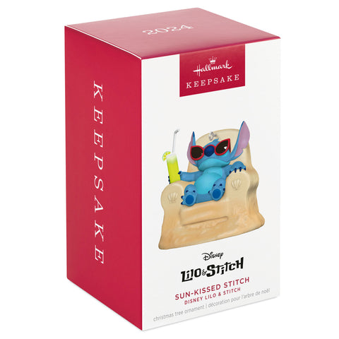 Disney Lilo & Stitch Sun-Kissed Stitch 2024 Hallmark Keepsake Ornament Hallmark Keepsake Ornament Hallmark   