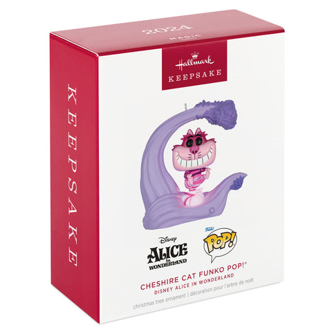 Disney Alice in Wonderland Cheshire Cat Funko POP!® 2024 Hallmark Keepsake Ornament With Light Hallmark Keepsake Ornament Hallmark   