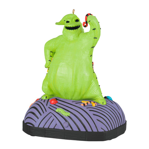 Disney Tim Burton's The Nightmare Before Christmas Oogie Boogie 2024 Hallmark Keepsake Ornament With Sound and Motion Hallmark Keepsake Ornament Hallmark Default Title  