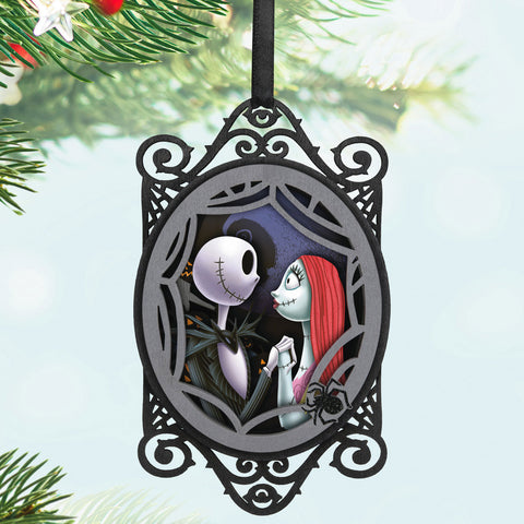 Disney Tim Burton's The Nightmare Before Christmas Jack and Sally Papercraft 2024 Hallmark Keepsake Ornament Hallmark Keepsake Ornament Hallmark   