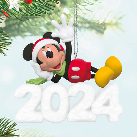 Disney Mickey Mouse A Year of Disney Magic 2024 2024 Hallmark Keepsake Ornament Hallmark Keepsake Ornament Hallmark   