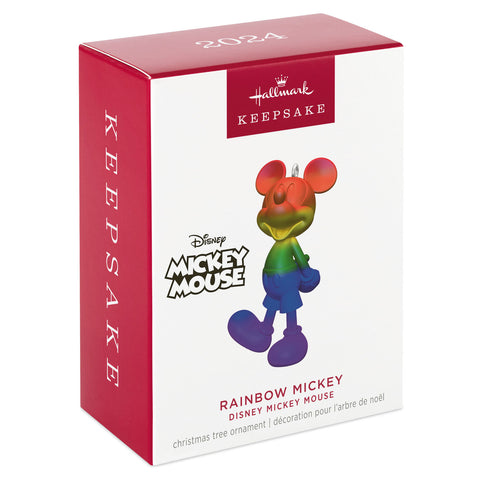 Disney Mickey Mouse Rainbow Mickey 2024 Hallmark Keepsake Ornament Hallmark Keepsake Ornament Hallmark   