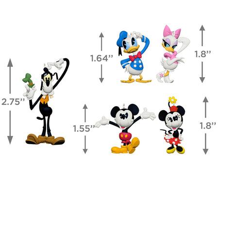 Disney Mickey and Friends Forever Friends 2024 Hallmark Keepsake Ornament, Set of 5 Hallmark Keepsake Ornament Hallmark   