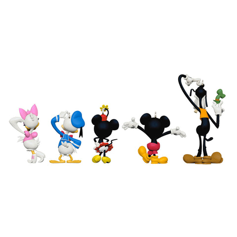 Disney Mickey and Friends Forever Friends 2024 Hallmark Keepsake Ornament, Set of 5 Hallmark Keepsake Ornament Hallmark   