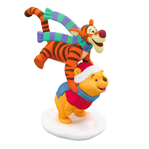 Disney Winnie the Pooh Leapfrogging Friends 2024 Hallmark Keepsake Ornament Hallmark Keepsake Ornament Hallmark Default Title  