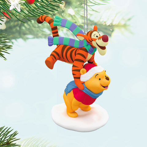 Disney Winnie the Pooh Leapfrogging Friends 2024 Hallmark Keepsake Ornament Hallmark Keepsake Ornament Hallmark   