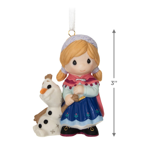 Disney Precious Moments Frozen Anna and Olaf Porcelain 2024 Hallmark Keepsake Ornament Hallmark Keepsake Ornament Hallmark   