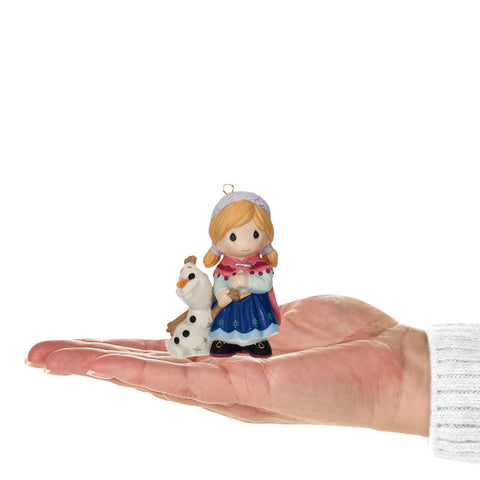 Disney Precious Moments Frozen Anna and Olaf Porcelain 2024 Hallmark Keepsake Ornament Hallmark Keepsake Ornament Hallmark   